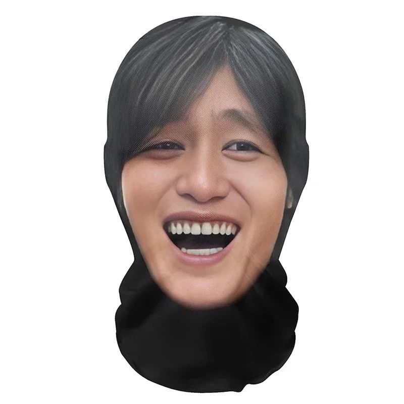 Summer 3D Printed Kanye Mask Stretch Mesh Full Face Mask Men and Women Role Play Headdress Hip Hop Fashion Balaclava Headdress