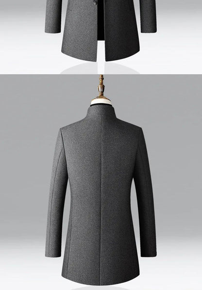 TFETTERS Brand Trench Coat Korean Fashion Business Casual Stand Collar Long Jackets for Men 2025 Autumn Windbreaker Winter Coats