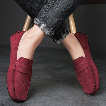 Fashion Suede Men Casual Shoes Breathable Comfort Slip-on Mens Driving Shoes Luxury Brand Men Loafers Mens Lazy Shoes Moccasins