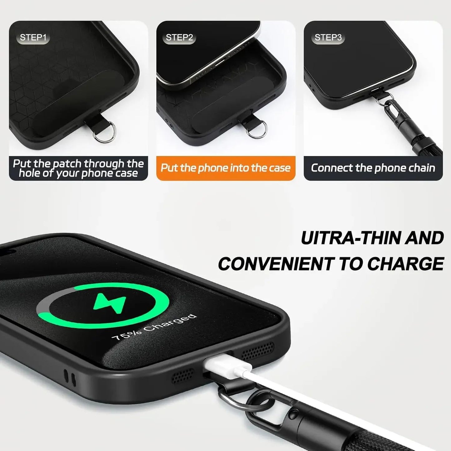 Alça Ajustável para Celular Cordão para Celular a Tiracolo Cordões de Pescoço com Patch para iPhone Corda de Suspensão para Celular