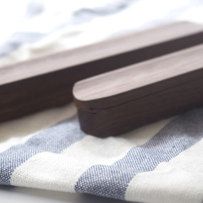 Natural Life Hashi de Madeira de Nogueira Preta estilo Japonês Antiderrapante com Caixa para PRESENTE Elegante Coreano Conjuntos de Hashi
