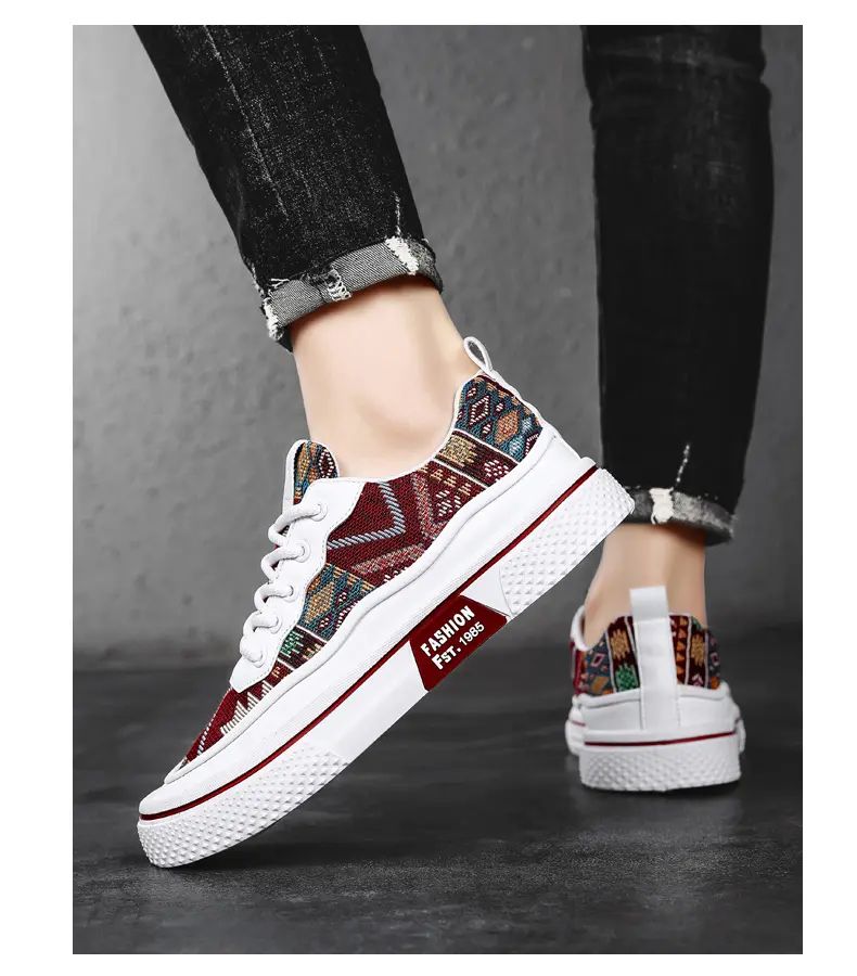 Men's Canvas Fashion Sneakers Trend Hot Sale Comfortable Man Casual Shoes Outdoor Non-slip Breathable Men Shoes Casual