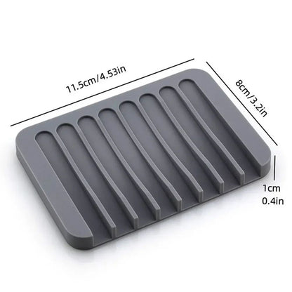 Saboneteira de Silicone para Chuveiro, Suporte de Sabão com Dreno, Organizador de Esponja para Pia de Cozinha, Bandeja de Secagem, Acessórios de Banheiro