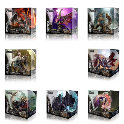 Monster Hunter CUBO Zinogre Amatsu Crimson Glow Valstrax Gore Magala MAGNAMALO Mizutsune Figura de Dragão Brinquedos