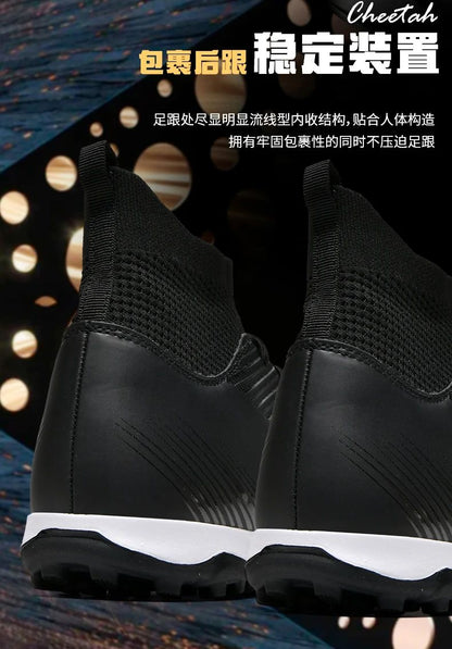 Men Fast Soccer Shoes Professional TF/FG Indoor Futsal Football Field Boot Unisex Society Cleats Long Spikes Sneaker Comfortable