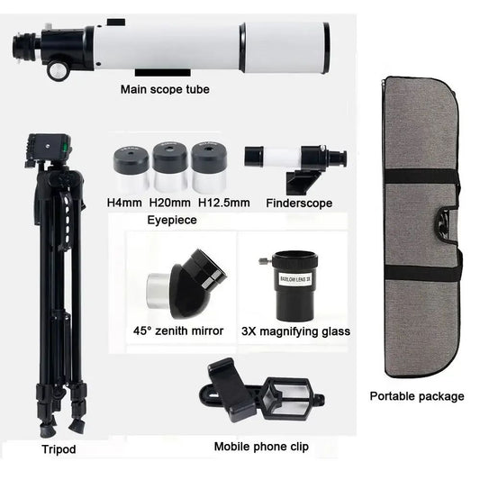 70mm Aperture 500mm Monocular, Portable Professional Refracting Telescope for Astronomy Beginners, Portable Telescope