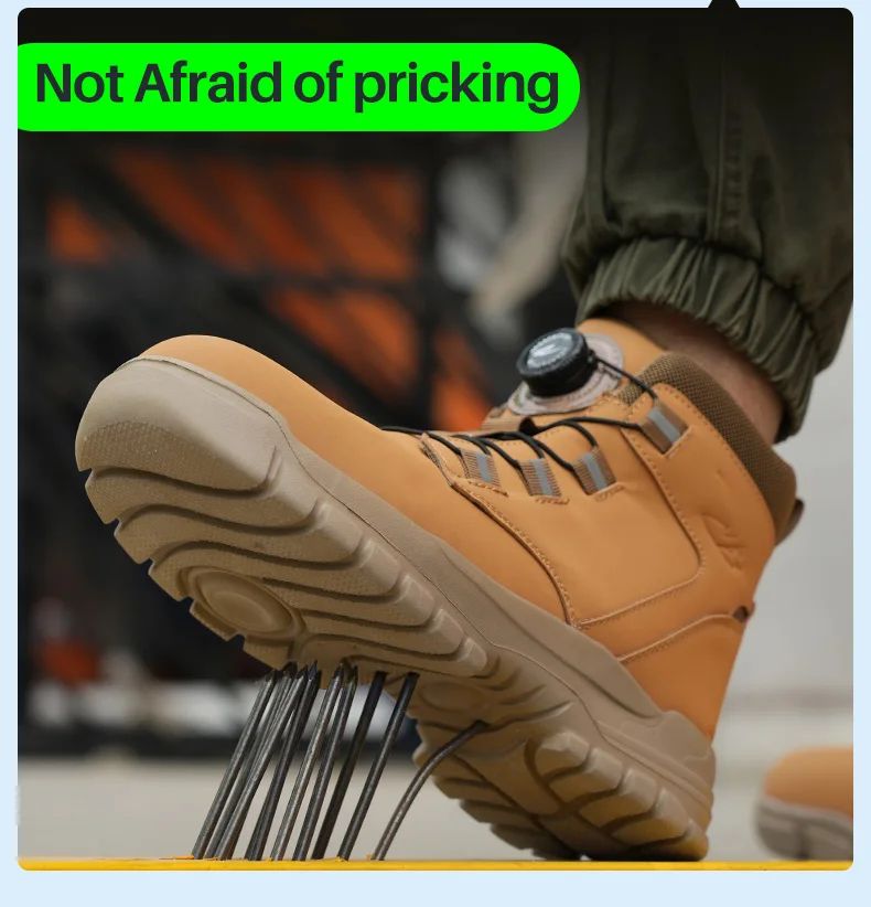 Botas de segurança masculinas à prova d'água, indestrutíveis, com biqueira de aço, anticorte, resistentes a perfurações, sapatos de segurança para motociclistas, Botas Para Hombre