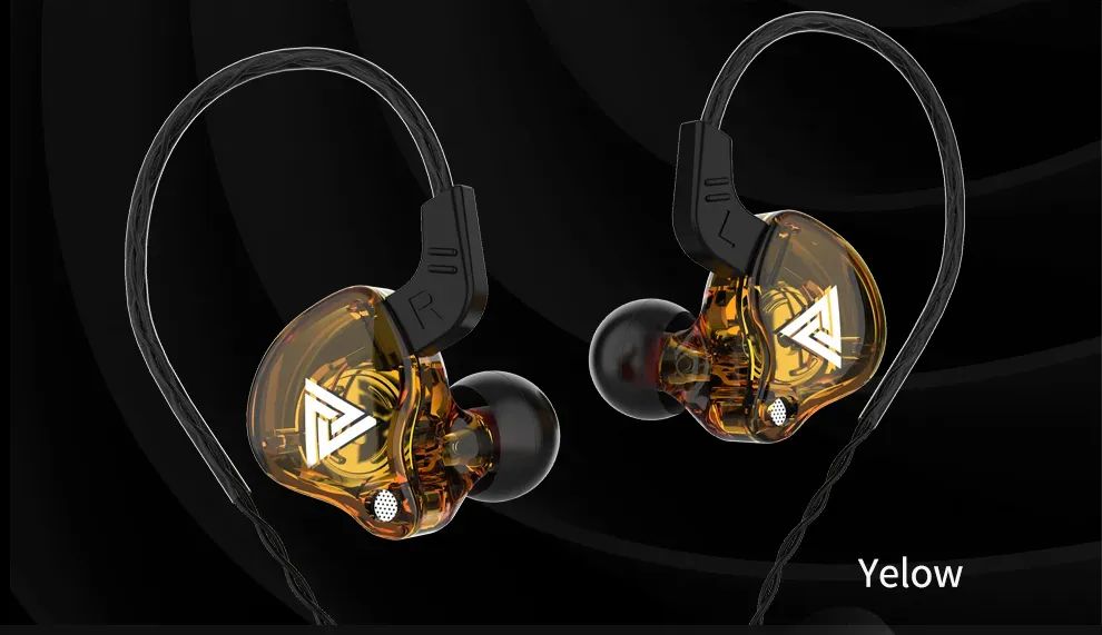 Fone de Ouvido Gamer QKZ AK6 Genuíno, Headset Gamer com Cabo de 3,5mm, Fones de Ouvido com Redução de Ruído, Fones de Ouvido com Fio e Mãos Livres para Esportes