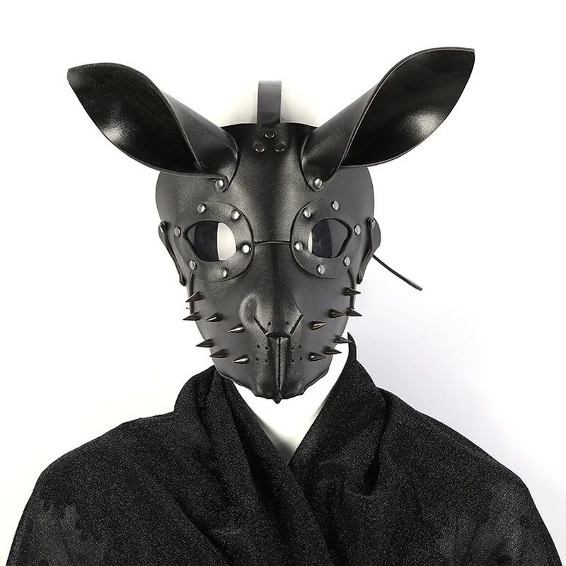Bunny Mask Halloween Masque Three-dimensional Steampunk Bunny Carnival Leather Mask PU Rabbit Cosplay Masks 3D Rabbit Masque