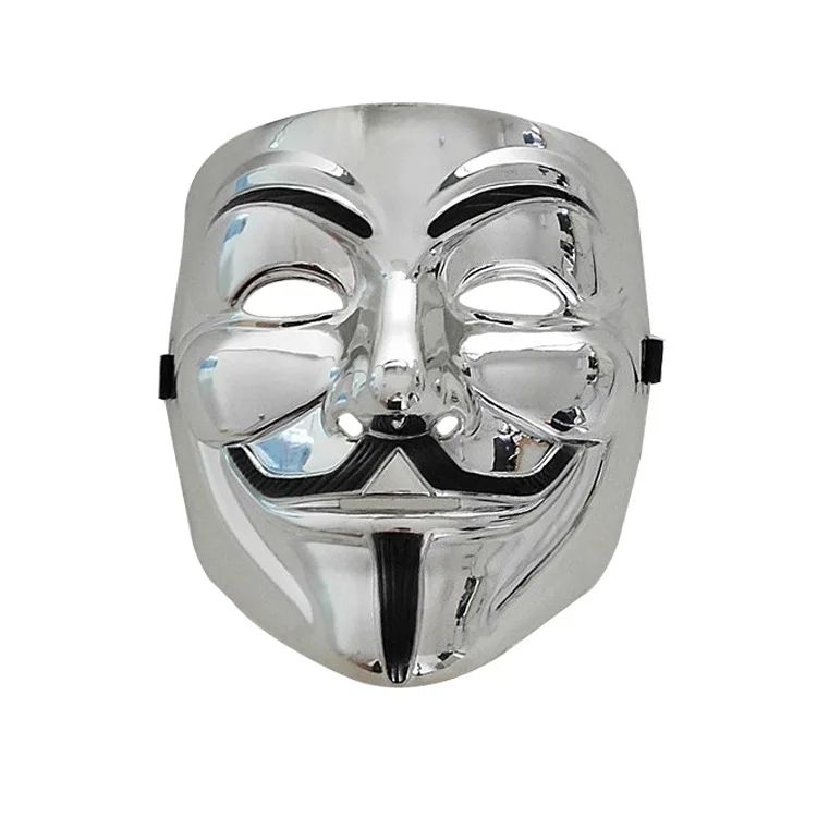 Multi Style V for Vendetta Anonymous Mask Silver V Smile Masks Anime Halloween Cosplay Guy Fawkes Masque Adults Joker Gold Mask