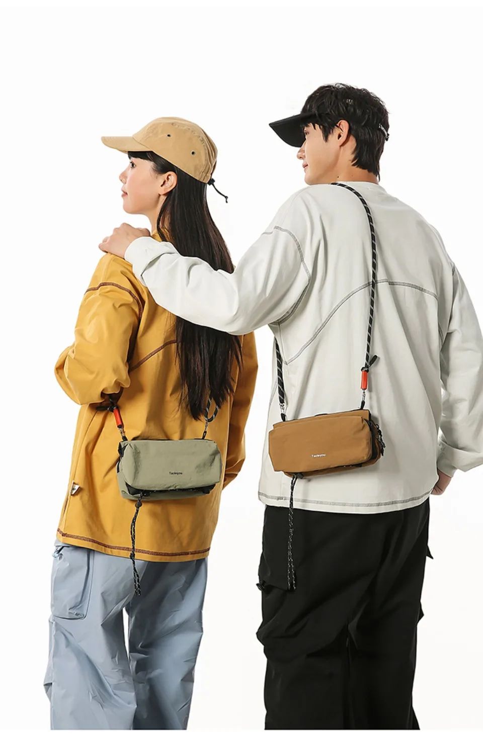 Unisex Camp Messenger Bag Large Capacity Shoulder Bag for Men Women Durable Nylon Hiking Travel Backpack