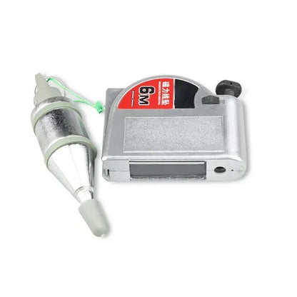 Prumos Magnéticos de 320g, Carretel de Linha Retrátil de 6 Metros com Base Magnética para Engenharia, Construção, Ferramenta de Prumada