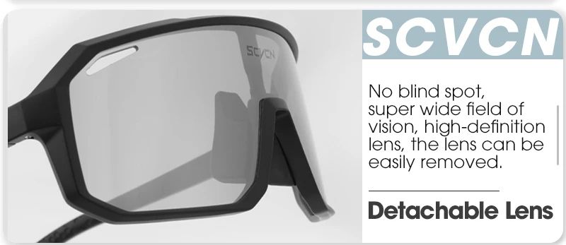SCVCN Óculos Fotocromáticos Masculinos para Ciclismo Óculos de Sol para Mulheres Esportes Corrida MTB Óculos de Ciclismo para Estrada Mountain Bike