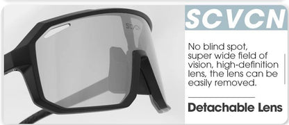 SCVCN Óculos Fotocromáticos Masculinos para Ciclismo Óculos de Sol para Mulheres Esportes Corrida MTB Óculos de Ciclismo para Estrada Mountain Bike