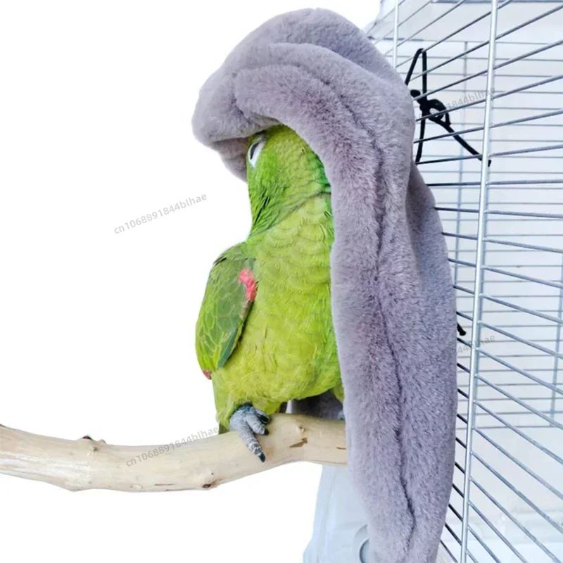 Rede de Pássaros de Pelúcia Macia, Inverno, À Prova de Vento, Gaiola de Pássaros, Cama Suspensa para Papagaios, Caverna de Periquitos, Tenda Esconderijo, Suprimentos para Pássaros de Estimação