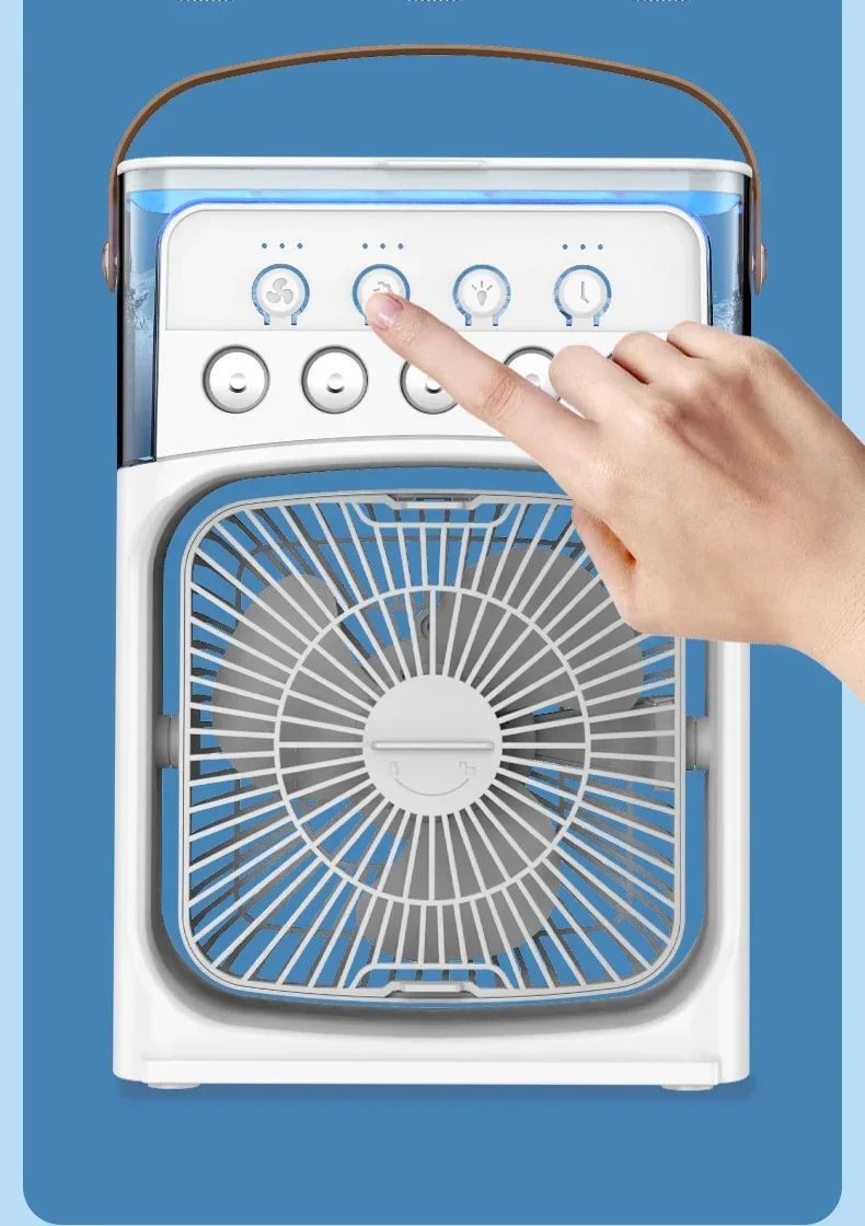 Portable 3 in 1 Mini Ac Air Cooler Fan for Home Products Conditioner Household Small Night LED Humidifier Lights Camping Room