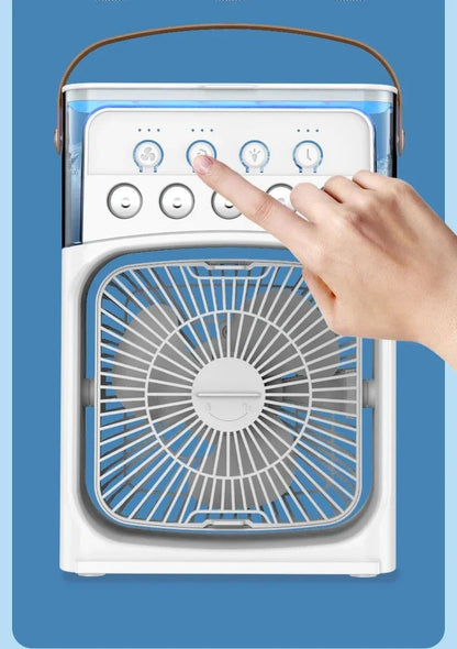 Portable 3 in 1 Mini Ac Air Cooler Fan for Home Products Conditioner Household Small Night LED Humidifier Lights Camping Room