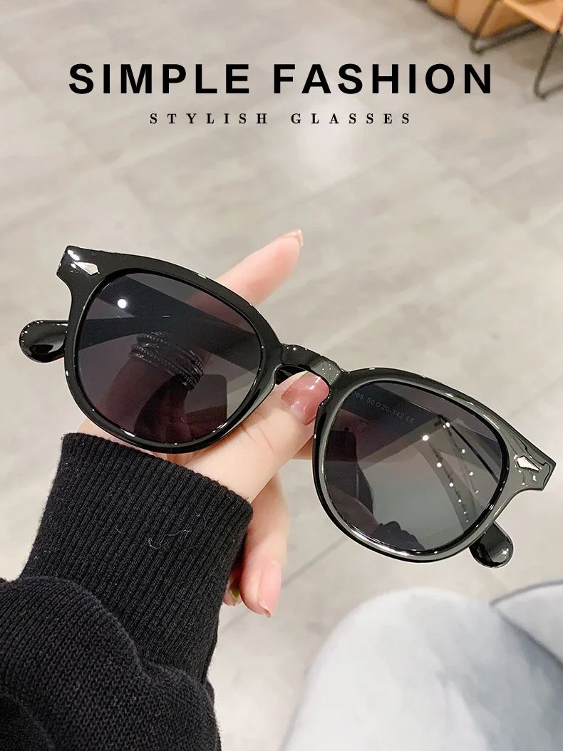 JNPCXI Quality New Retro Round Sunglasses Women Fashion Rivets Decoration Shades UV400 Men Punk Leopard Sun Glasses