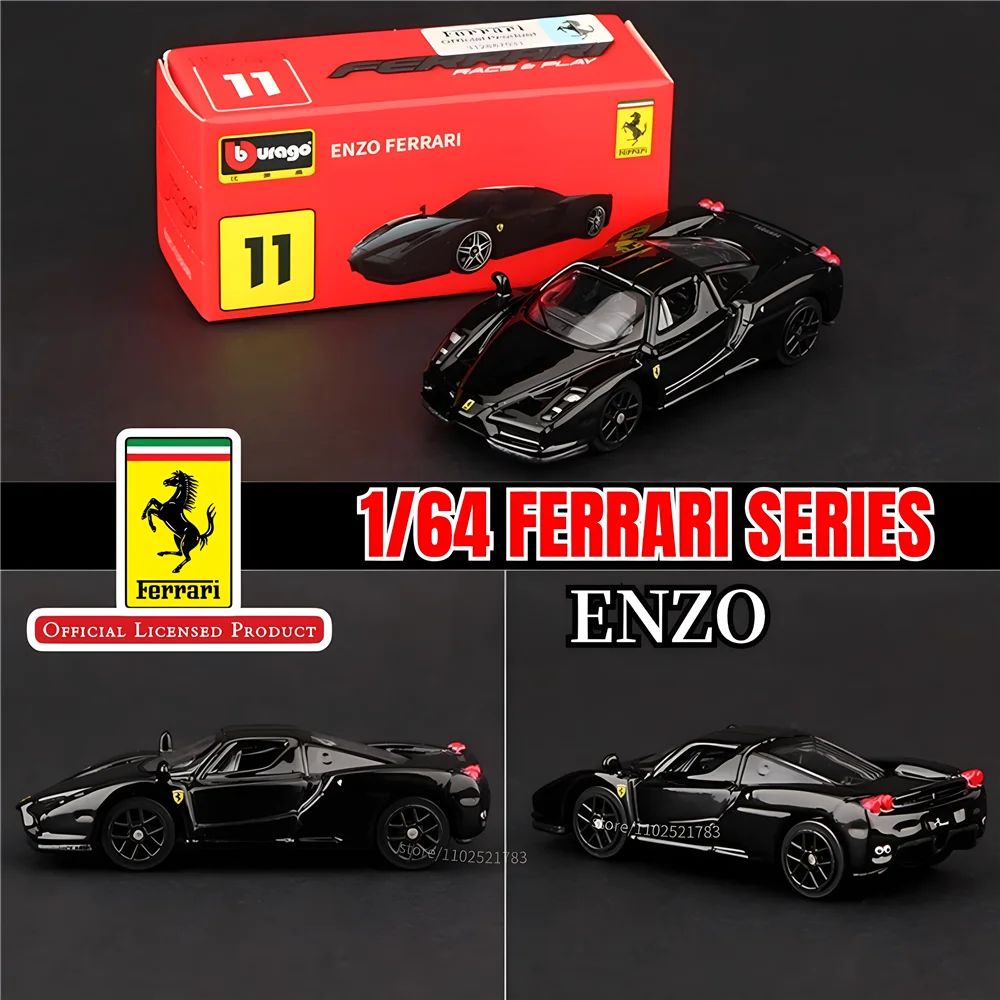 Bburago 1:64 Ferrari 488GTB Réplica de Carro, Escala SF90 F40 F50 458 Enzo Monza Laferrari Miniatura de Brinquedo para Menino