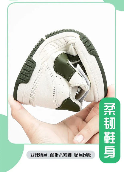 Spring and Autumn Running Sneakers for Kids Non-slip Shoes for Boys Sneakers Leather Kids Tennis Hugh Fashion Mesh Kids Shoes
