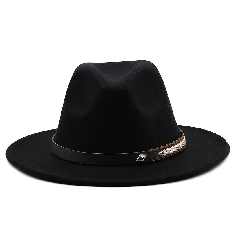 2025 Mulheres Homens Chapéu Panamá Fedora Aba Larga Proteção Solar Clássico Unissex Moda Chapéu Top para Festa Casamento Igreja