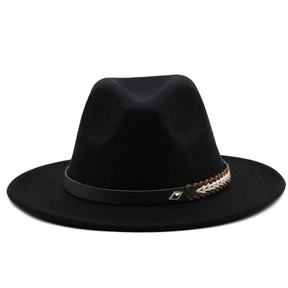 2025 Mulheres Homens Chapéu Panamá Fedora Aba Larga Proteção Solar Clássico Unissex Moda Chapéu Top para Festa Casamento Igreja