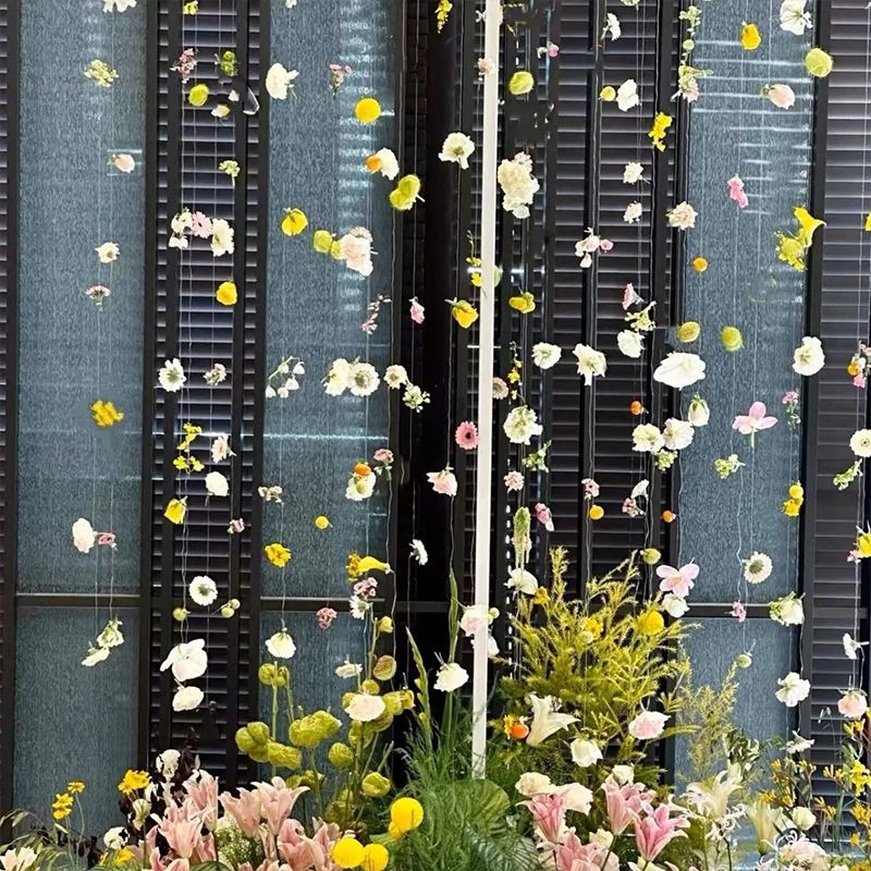 20Pcs Artificial Floating flower Curtain Wedding Couple Photo  Decorations DIY Floral Design Craft Supplies Home Party Decor