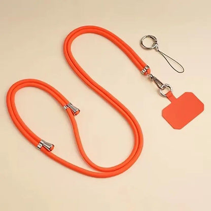 Crossbody Lanyard Necklace Strap Universal Mobile Phone Adjustment Long Hanging Rope with Clip Anti-Lost Lanyard