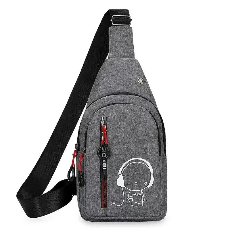 New Casual Fashion Chest Bag Men's Shoulder Bag Male Hand Crossbody Korean Cycling Backpack Trend Chest Bag Portable Hand Bags
