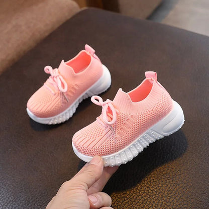 Children Sneakers Spring and Fall Casual Shoes Mesh Breathable Soft Bottom Kids Boys Girls Students Sport Running Tennis Shoes