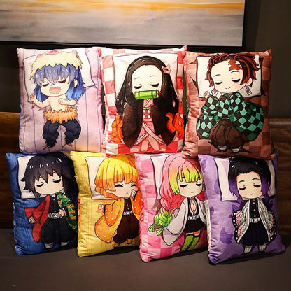 Demon Slayer Plush Stuffed Pillows Kimetsu No Yaiba Dakimakura Cute Anime Throw Pillow Kawaii Doll Tanjirou Nezuko Body Cushion