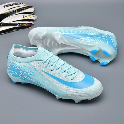 New Men Football Boots Cleats Grass Adult Soccer Shoes Ankle Sport Training Outdoor Ultralight Non-Slip Futsal Comfortable