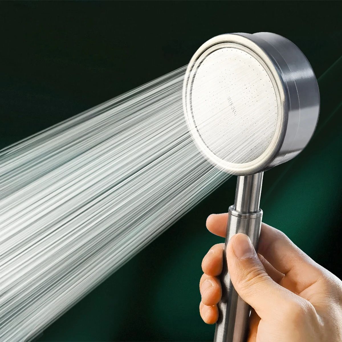 SUS 304 Stainless Steel Bathroom Handheld Shower Head High Pressure Water Saving Sprayer Nozzle Supercharged Rainfall Showerhead