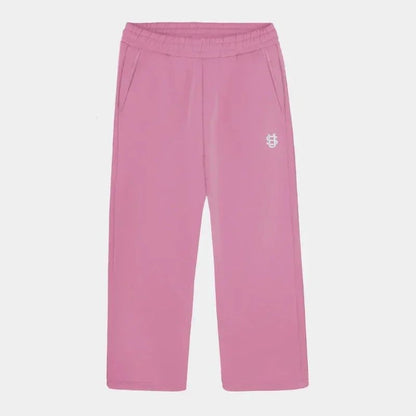 Calça Moletom Bordada Su Jogger Hip Hop Rosa Casual Cintura Elástica Masculina Americana Marinho Y2K Moeda Berlim Street Estilo Anos 2000