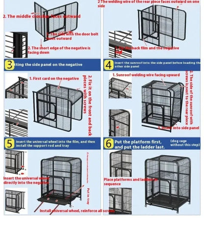 Villa para Gatos de Dois Andares Interna Extra Grande Espaço Livre Gaiola para Pets Casa de Escalada para Gatinhos Villas para Gatos Castelo para Gatos com Banheiro Integrado