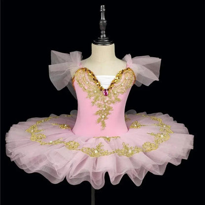 Summer Girl Dress Ballet Elegant Vestidos Kids Dance Costume Robe Fille Stage Children Outfit Baby Clothing Tutu Girls Dresses