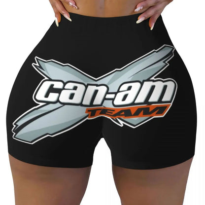 Custom Women's BRP ATV Unisex Can Am Logo Workout Yoga Shorts Athletic Gym Volleyball Biker Shorts
