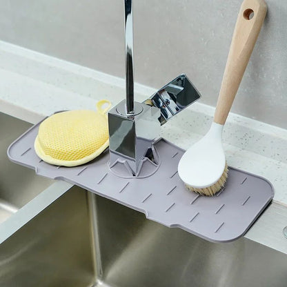 Utensílios de Cozinha Almofada Absorvente de Torneira de Silicone Prateleira Pia Protetor de Respingos Tapete Protetor de Bancada Acessórios de Tapete de Dreno de Banheiro