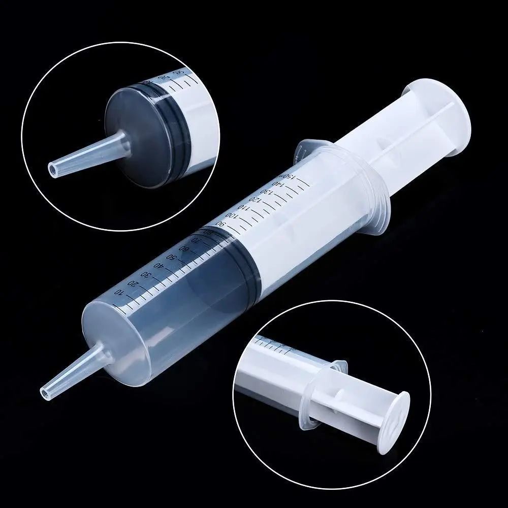 1 seringa de grande capacidade de 150ml-500ml, bomba reutilizável, medição, tubo de 1,3m, alimentação, tinta, seringa grande, nutrientes hidropônicos