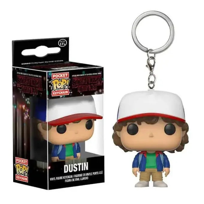Funko Pop Chaveiro de Bolso Stranger Things Eleven Robin Barb Steve Dustin Chaveiro Brinquedo Modelo Presente para Adultos e Crianças