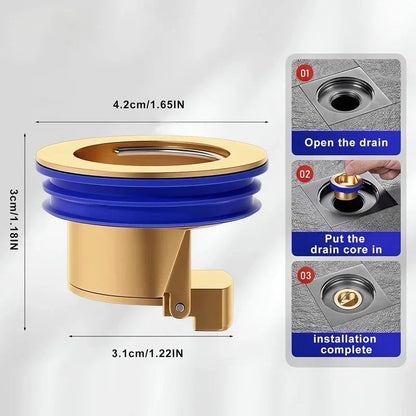 Toilet Shower Copper Floor Drain Core Anti Odor and Insect Repellent Device Springboard Self Sealing Core Bathroom Accessories