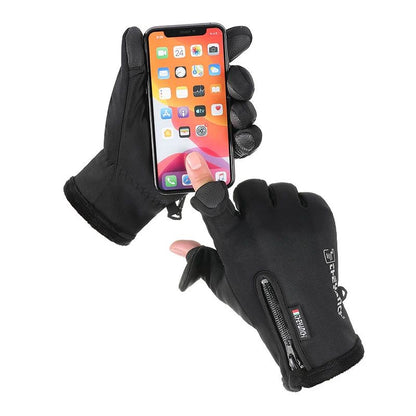 Luvas de Ciclismo Masculinas Touch Screen Impermeáveis de Inverno para Bicicleta, Luvas para Motoqueiro à Prova de Vento, para Patinete, Motocicleta, Esqui e Bicicleta, Térmicas para Ambientes Externos