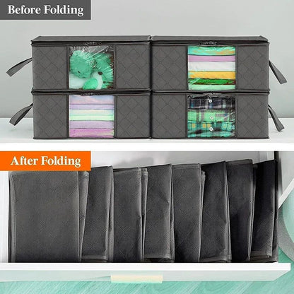 Storage Bag Foldable Large Capacity Clothes  Blanket Storage Bags Storage Containers for Organizing Bedroom Closet Clothing