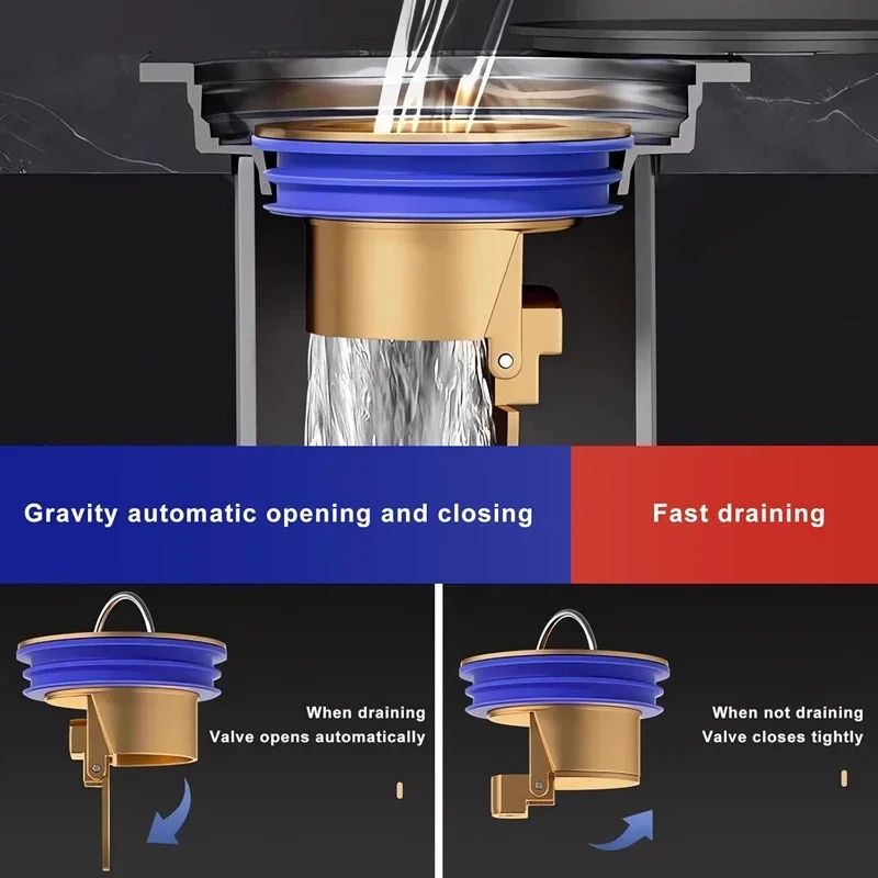 Toilet Shower Copper Floor Drain Core Anti Odor and Insect Repellent Device Springboard Self Sealing Core Bathroom Accessories