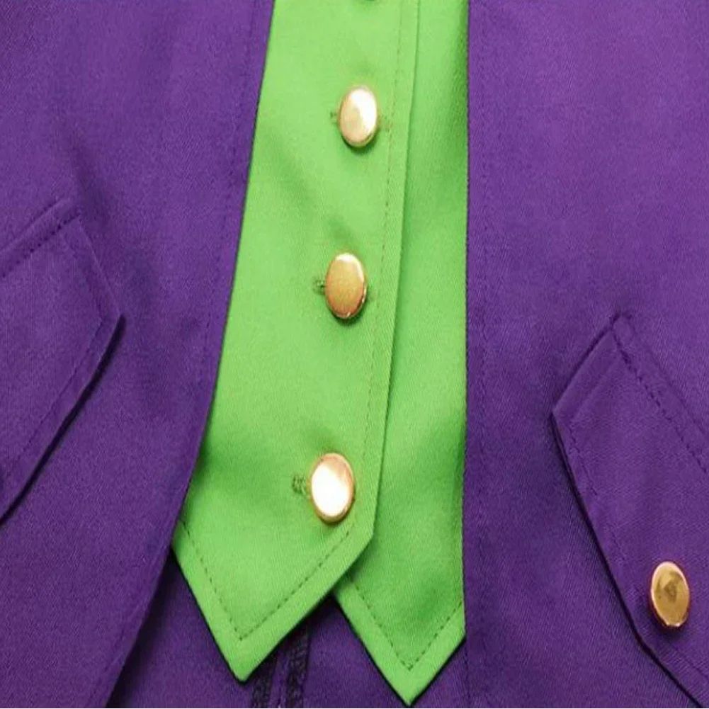 Movie Super Villain Costume Disguise Joker Cosplay Fantasy Tuxedo Jacket Vest Suit Adult Children Men Cosplay Roleplay Fantasia
