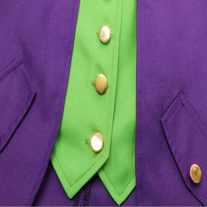 Movie Super Villain Costume Disguise Joker Cosplay Fantasy Tuxedo Jacket Vest Suit Adult Children Men Cosplay Roleplay Fantasia