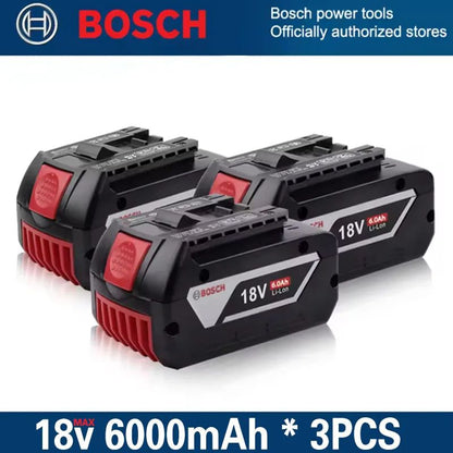 Bateria 100% Original 18v 6Ah 5Ah 3Ah BOSCH Professional 18V 18650 Bateria Li-ion 18V de substituição para BAT609 BAT609G BAT618 BAT618G