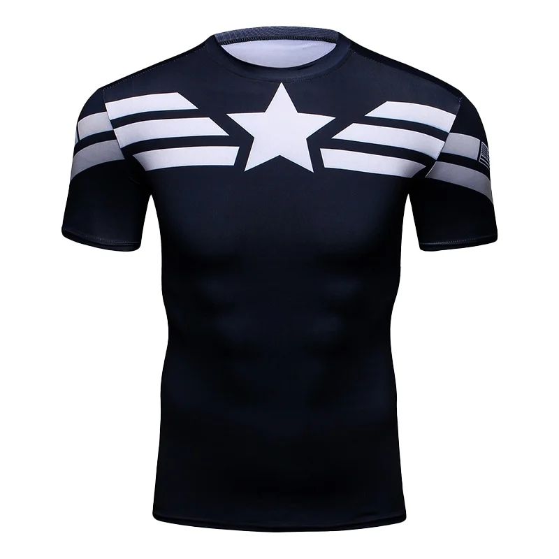 MOTO-Men's 3D printed street fashion trend spider series summer quick drying short sleeved T-shirt