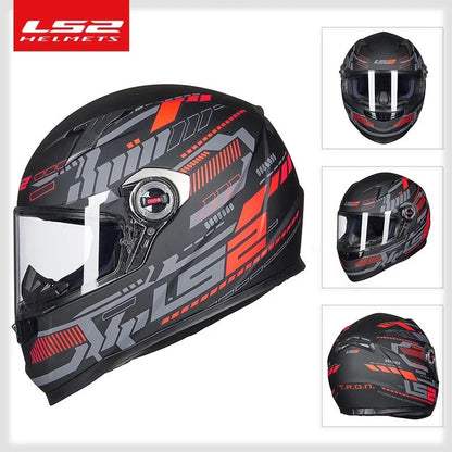 Capacete de motocicleta LS2 FF358 Capacete integral LS2 Draze para homens e mulheres Capacete de corrida de moto com casco de ABS Cascos Para Moto Aprovado pela ECE