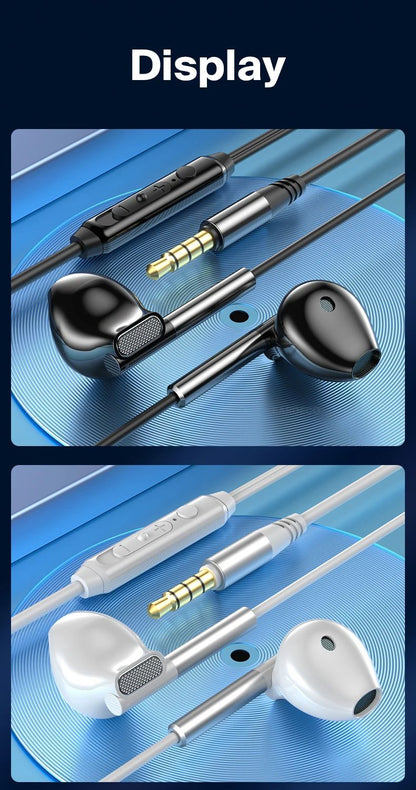 EARDECO 3.5mm/Type-C Noise Canceling Headphone Wired Headphones Bass Hifi Wired Earphone Earbuds Stereo Mic Earphone with Wire